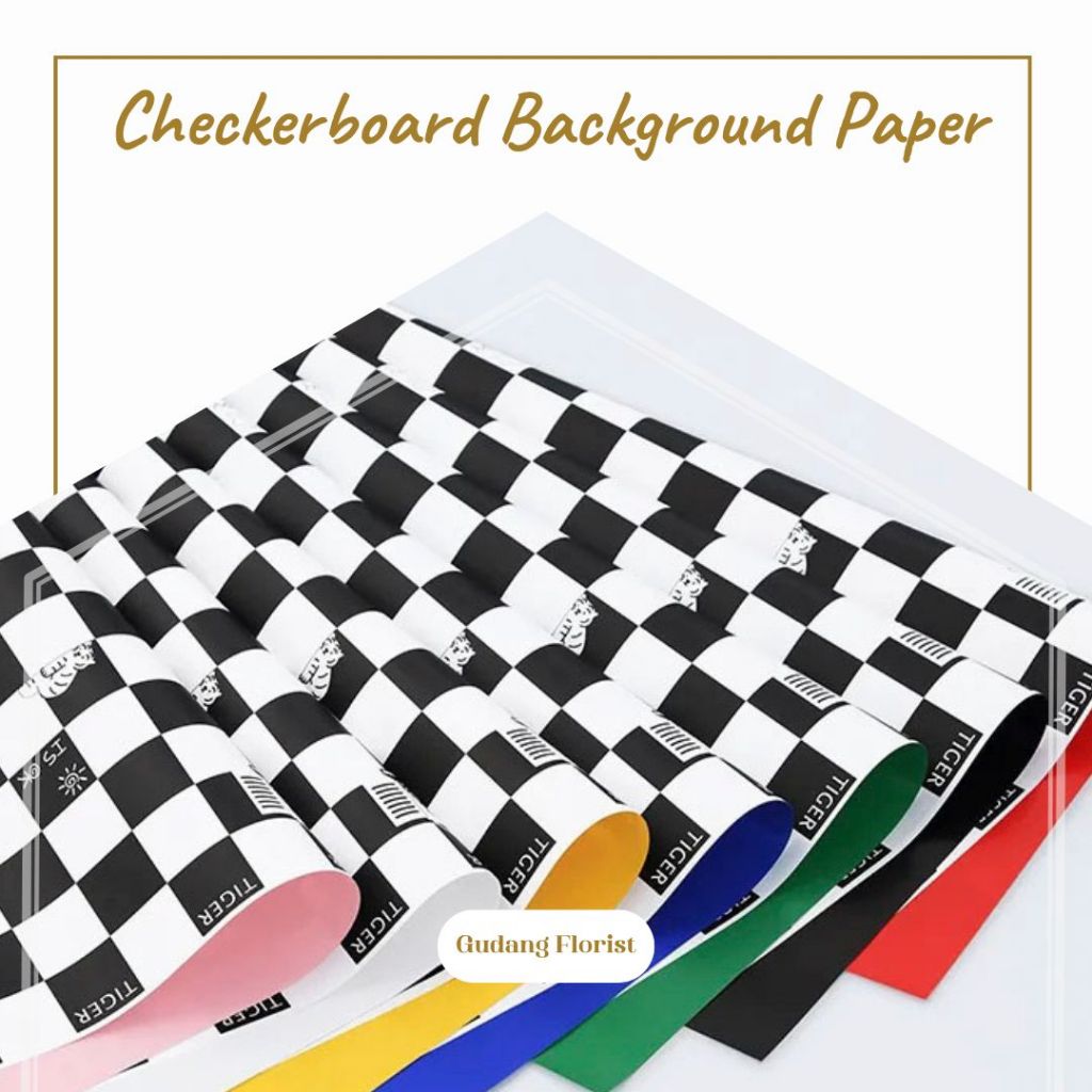 

CHECKERBOARD BACKGROUND PAPER / KERTAS KADO / KERTAS BUKET / KERTAS BUNGA / TIDAK TRANSPARAN