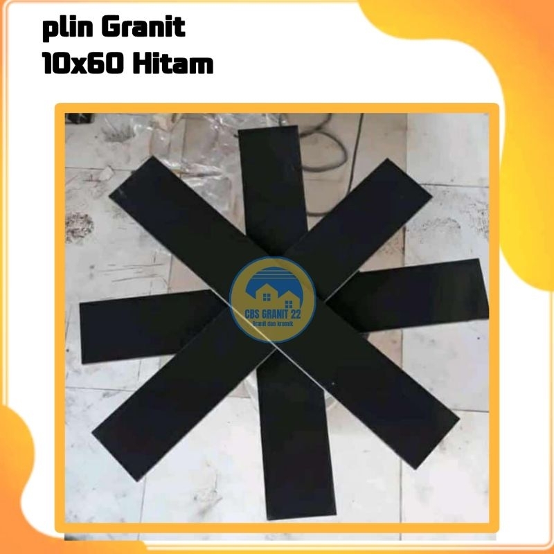 List Plint Granit 10x60 Hitam glosy