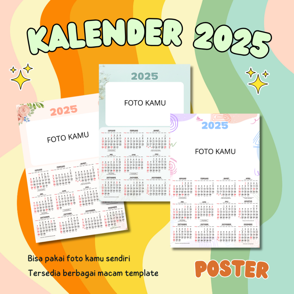 

[12 Bulanan A4] PART 2 Kalender Dinding 2025 Kalender 12 Bulanan A4 Custom