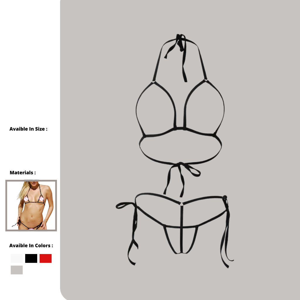 Set G String Dan Bra Transparan Seksi / Bikini Seksi Wanita SG035