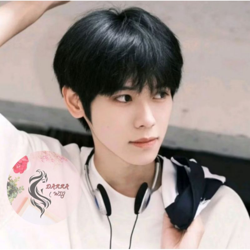 Wig Pendek Pria Wig Rambut Pria Pendek Wig Laki Laki Korea Style Rambut Palsu Pria