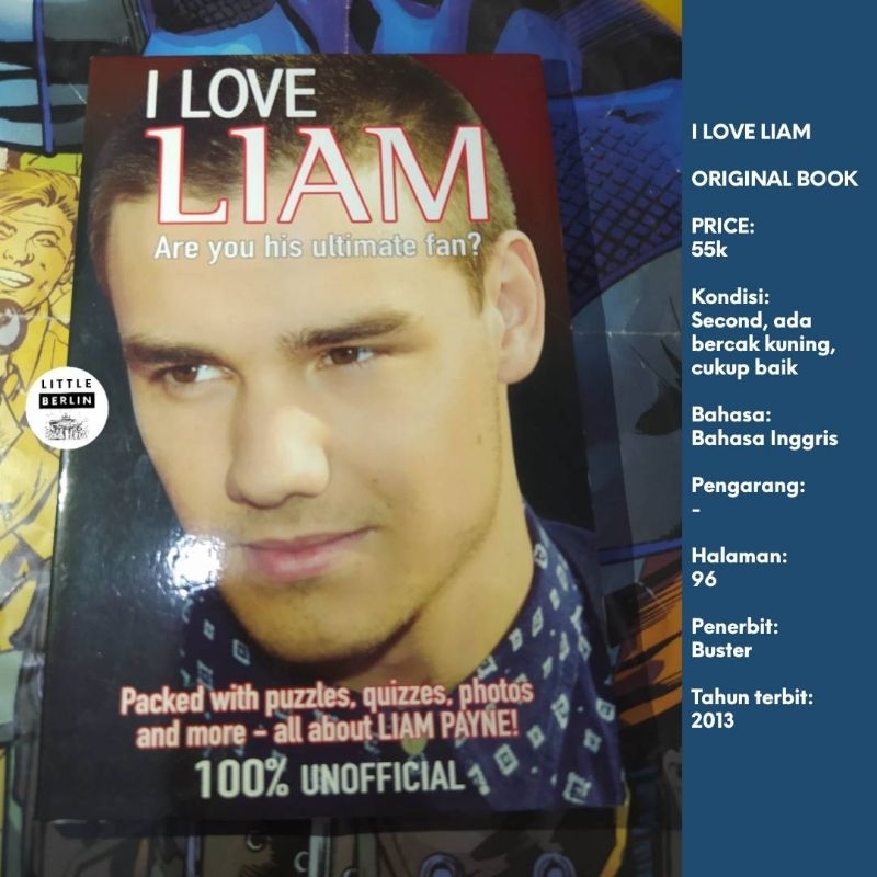 ORIGINAL Buku I LOVE LIAM One Direction Fans Activity Book English Preloved Liam Payne