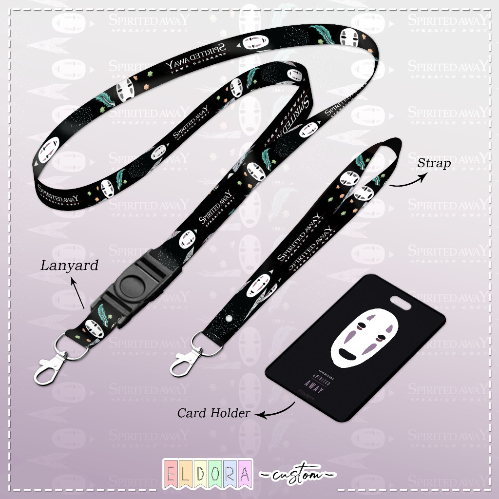 

[LANYARD] Strap id card holder Spirited away set gantungan kunci - tali hp - tempat kartu - name tag