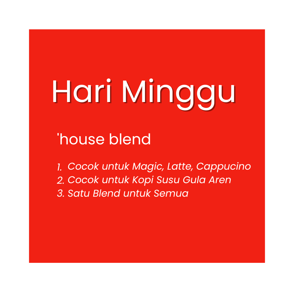 

Kopi House Blend Spesial 500 Gram Hari Minggu House Blend OTW Coffee Cocok Untuk Magic Latte Cappucino Kopi Susu Gula Aren Blend Premium Arabica Robusta Mix Coffee Beans