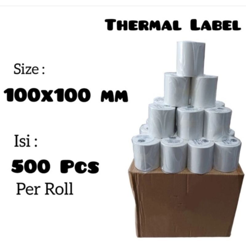 

label sticker thermal ukuran 78x100mm, 100x100mm, 100x150mm