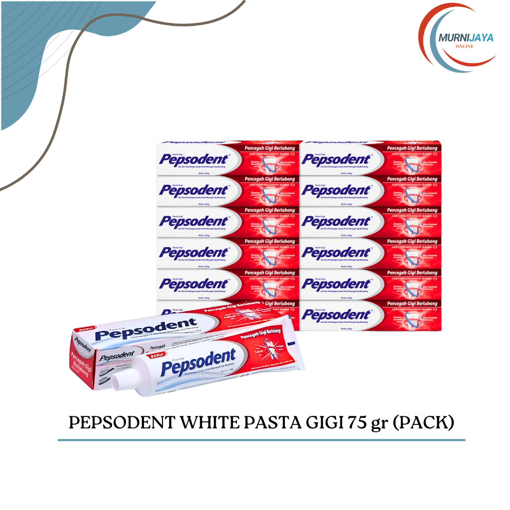 Pepsodent White Pasta Gigi 75 gr (PACK - Isi 12 PCS)
