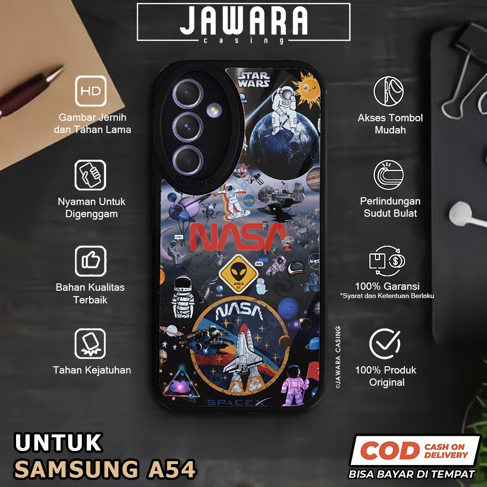 Case Samsung A54 Casing Samsung A54 [NASA] Premium Case Glossy Case Hp Samsung Jawara Casing Hp Sams