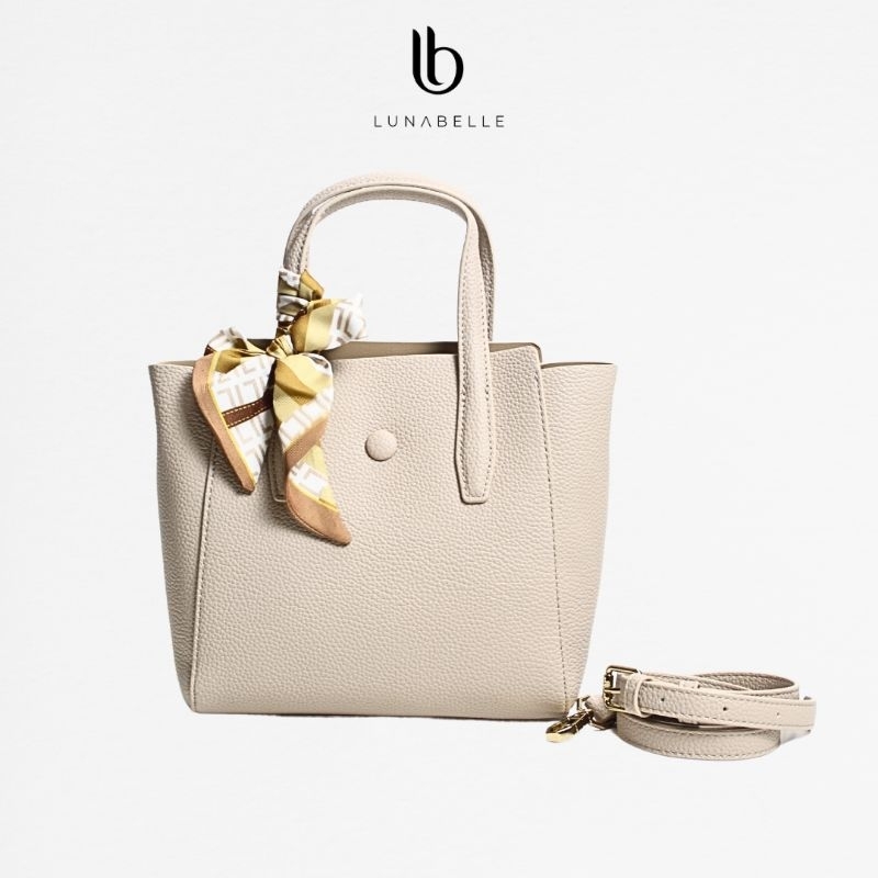 LUNABELLE Caroline Scarf Handbag - Tas Tangan Top Handle Bag Selempang Wanita