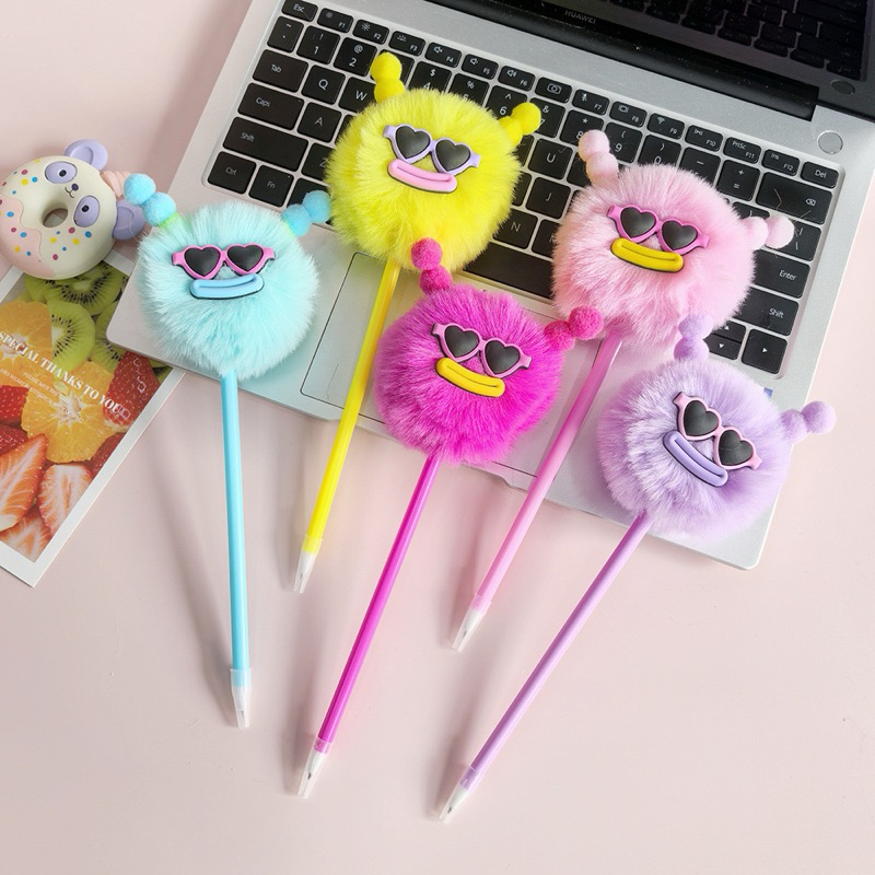 

Pulpen lucu pompom sunglass smile