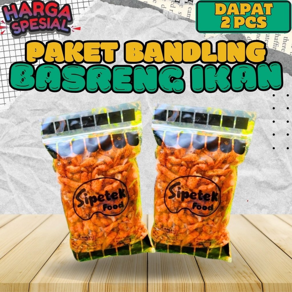 

BANDLING Kripik Basreng Ikan Crispy Kiloan Rasa Pedas Daun Jeruk Nikmat Sipetek Kemasana 500gram