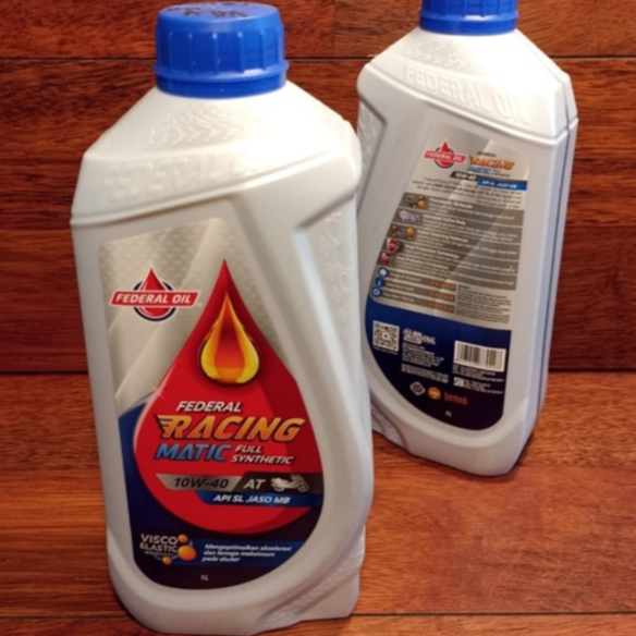 OLI MESIN FEDERAL RACING MATIC 1 LITER FULL SYTHETIC 10W40 API SL JASO MB ORIGINAL FEDERAL OIL