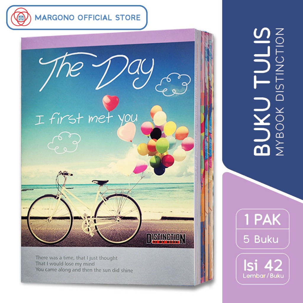 

My Book Distinction Buku Tulis Exclusive Love Boxy 42 Lembar - 5 Buku