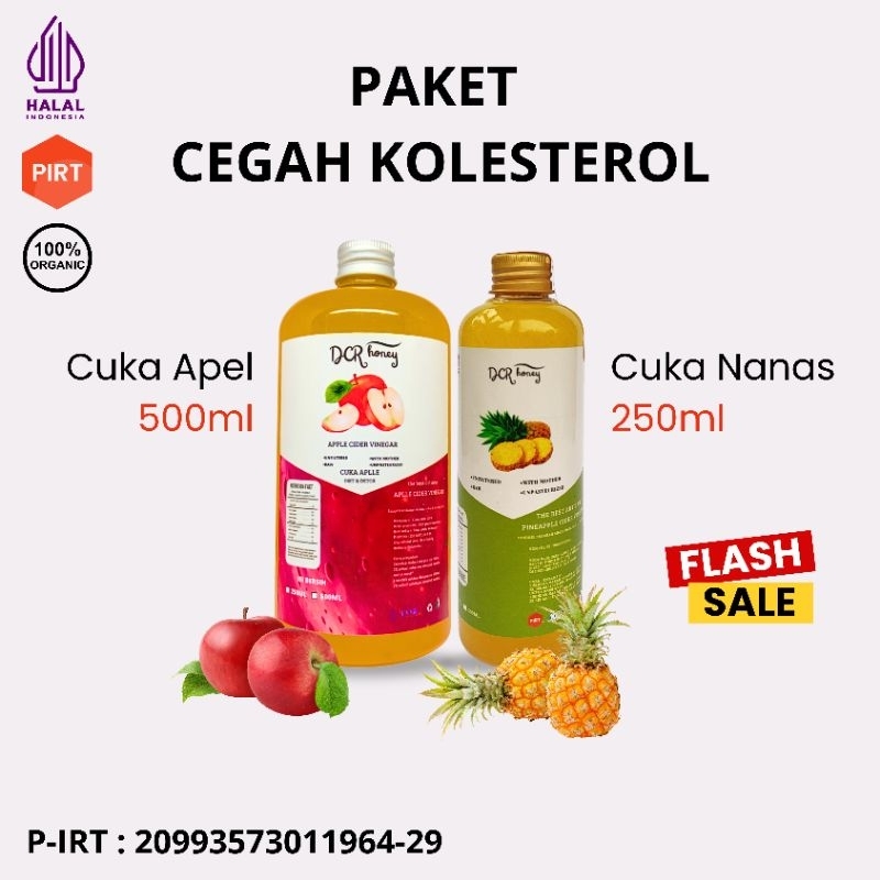

Paket Cegah Kolesterol Paket Cuka Apel Cuka Nanas Original Asli - DCR Honey