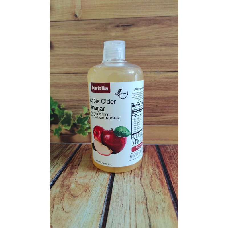 

CUKA APEL ORIGINAL ORGANIK 500 ML / APPLE CIDER VINEGAR / CUKA SARI APEL / NUTRILIA