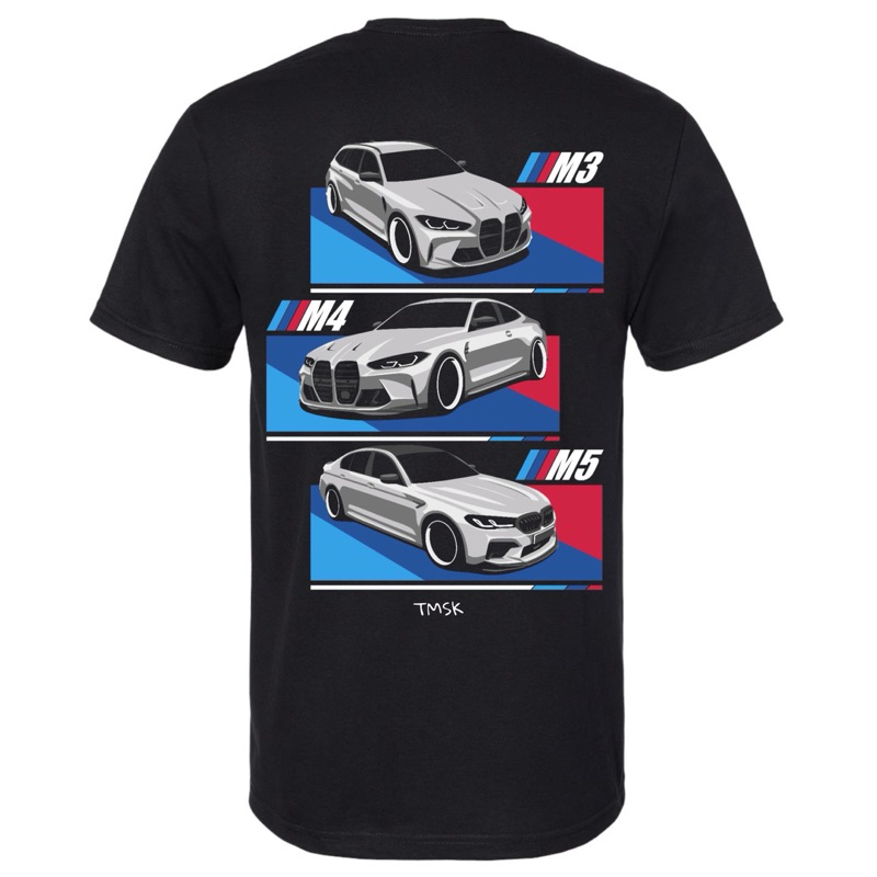 TAMASSAKA - Kaos BMW M3 M4 M5 Unisex , Baju Pria/Wanita Premium
