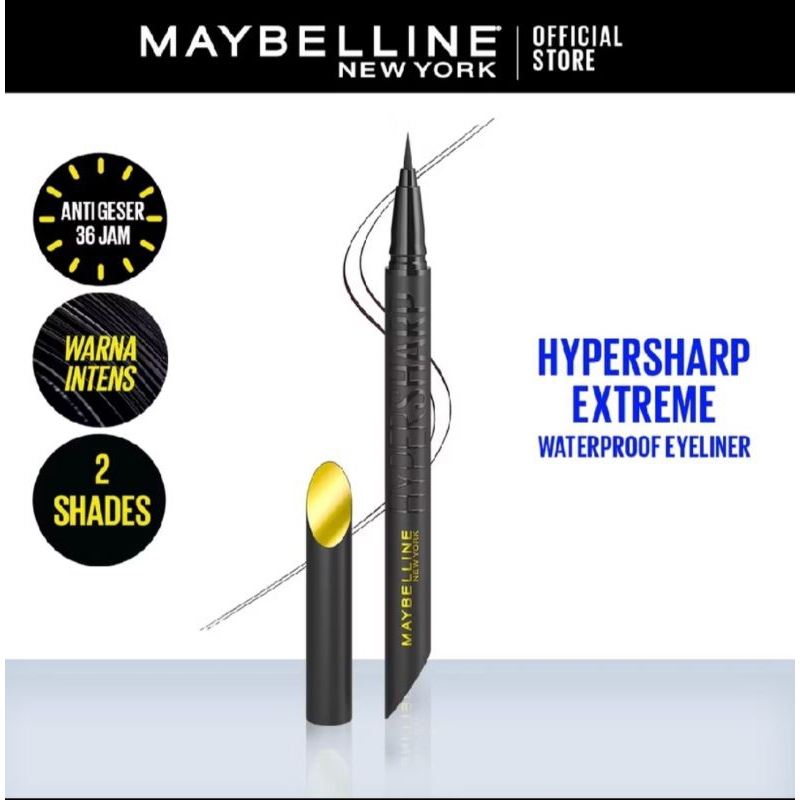 Maybelline Hypersharp Extreme Liquid Eyeliner - Eye MakeUp - Waterproof Eyeliner