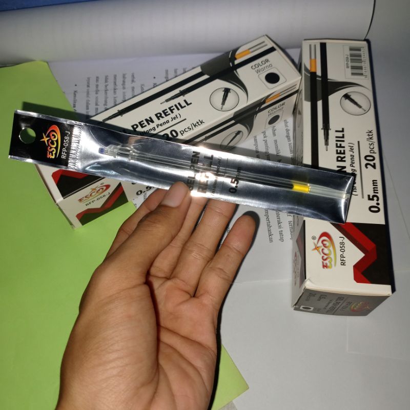 

ISI ULANG PULPEN GEL ISI 20PSC Refill Gel Pen Esco