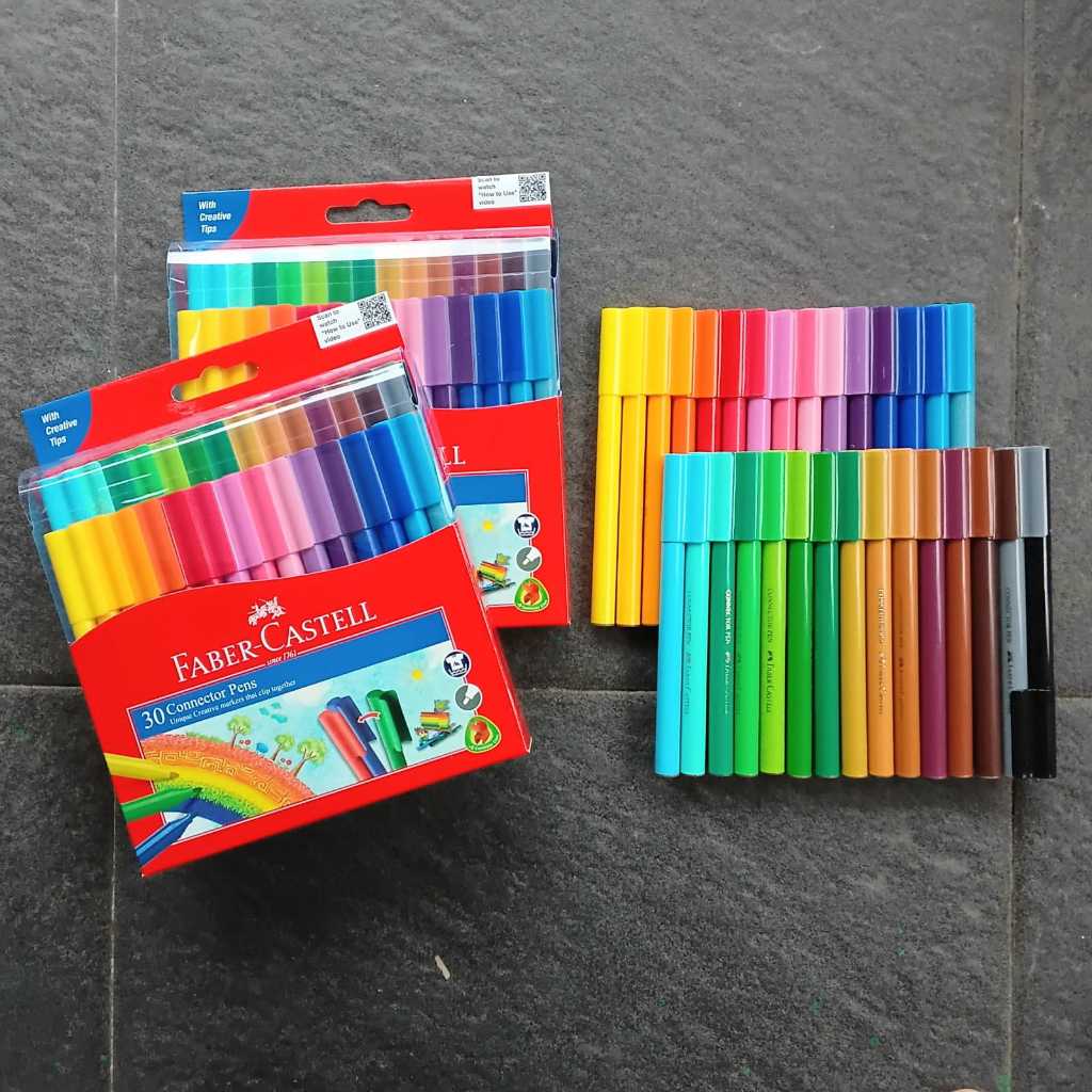

Spidol Warna Connector Pens Faber Castell 30 Warna ( Set ) [ Original ]