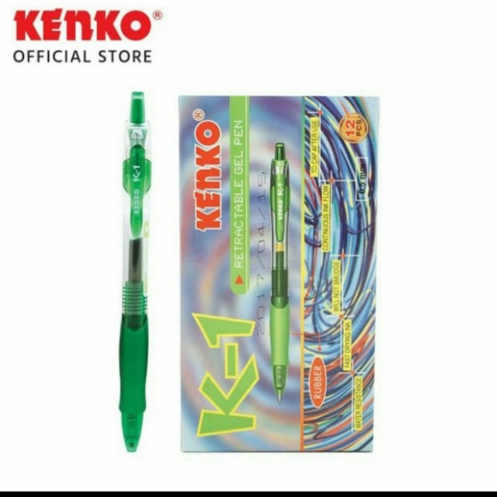 

Pulpen / pen Hijau Kenko K1 (1 Lsn / 12 pcs)