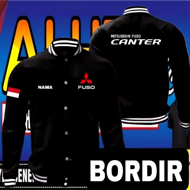 Jaket bordir Fuso canter jaket Fuso canter jaket baseball Fuso canter jaket varsity Fuso canter jake
