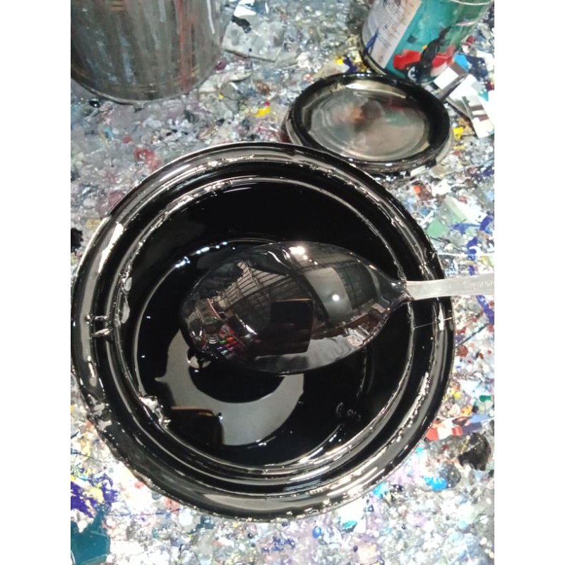 CAT MOTOR HITAM GLOSY PU 200ML