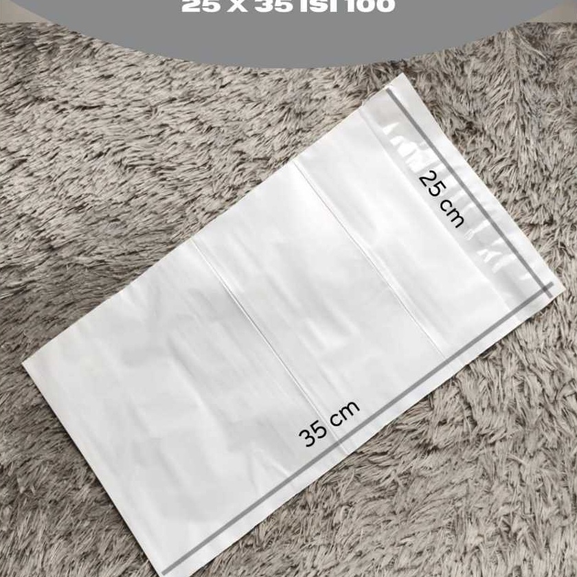 

Top 25X35 POLYMAILER PUTIH Plastik Packing ukuran 25 x 35 cm isi 1