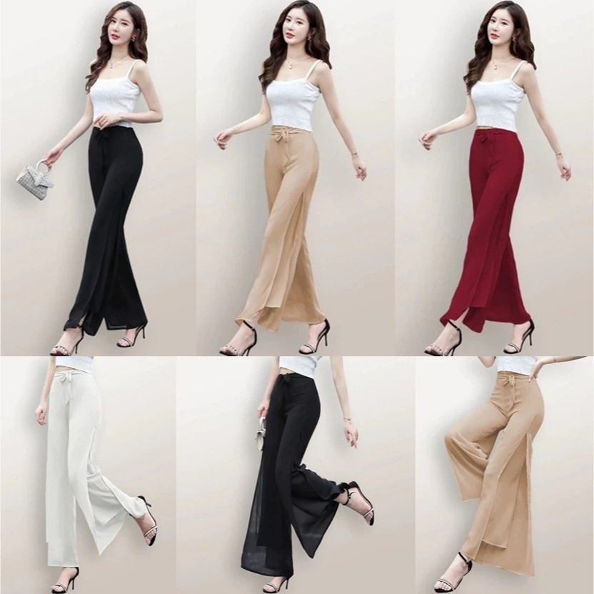 CELANA PANJANG WANITA PREMIUM FASHION KOREA CLYDE TALI CELANA KERJA KANTOR FORMAL PESTA KONDANGAN CA