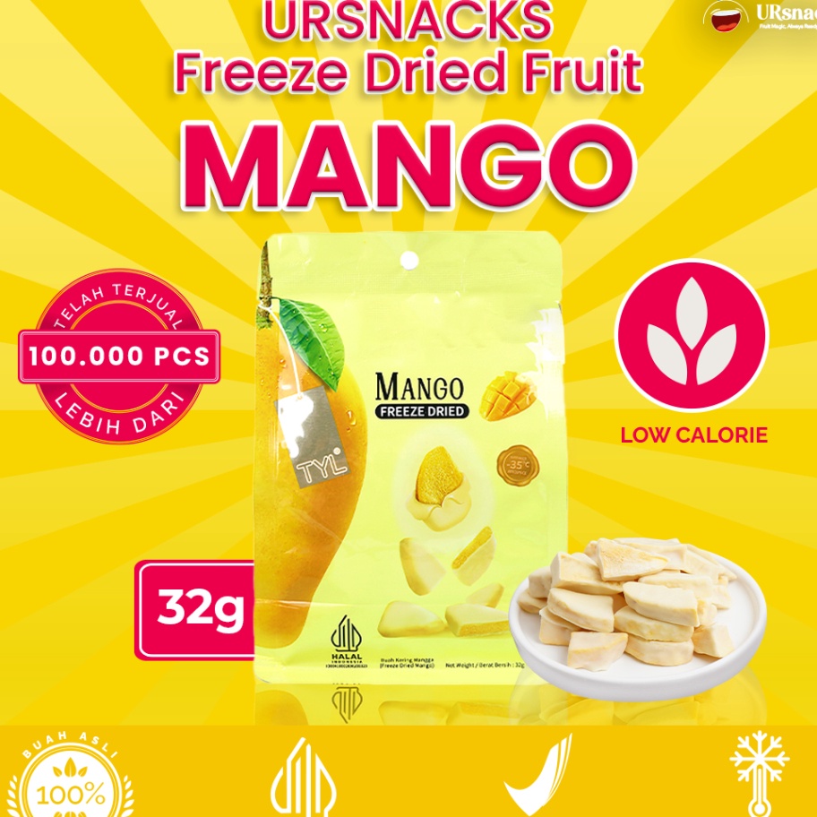 

READY GAN URSNACKS Freeze Dried Mango Snack Keripik Buah Mangga Manggo