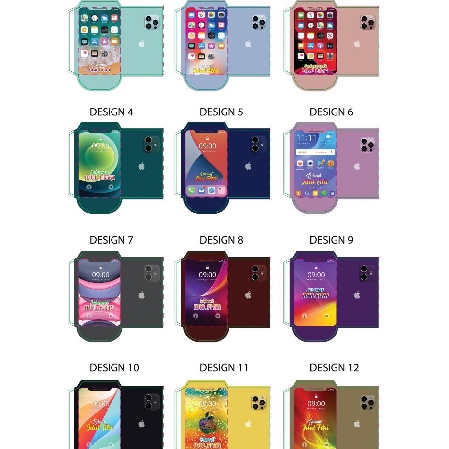 

Bonus Ampau lebaran AMPLOP 224 motif iphone medium 11x7cm isi 5