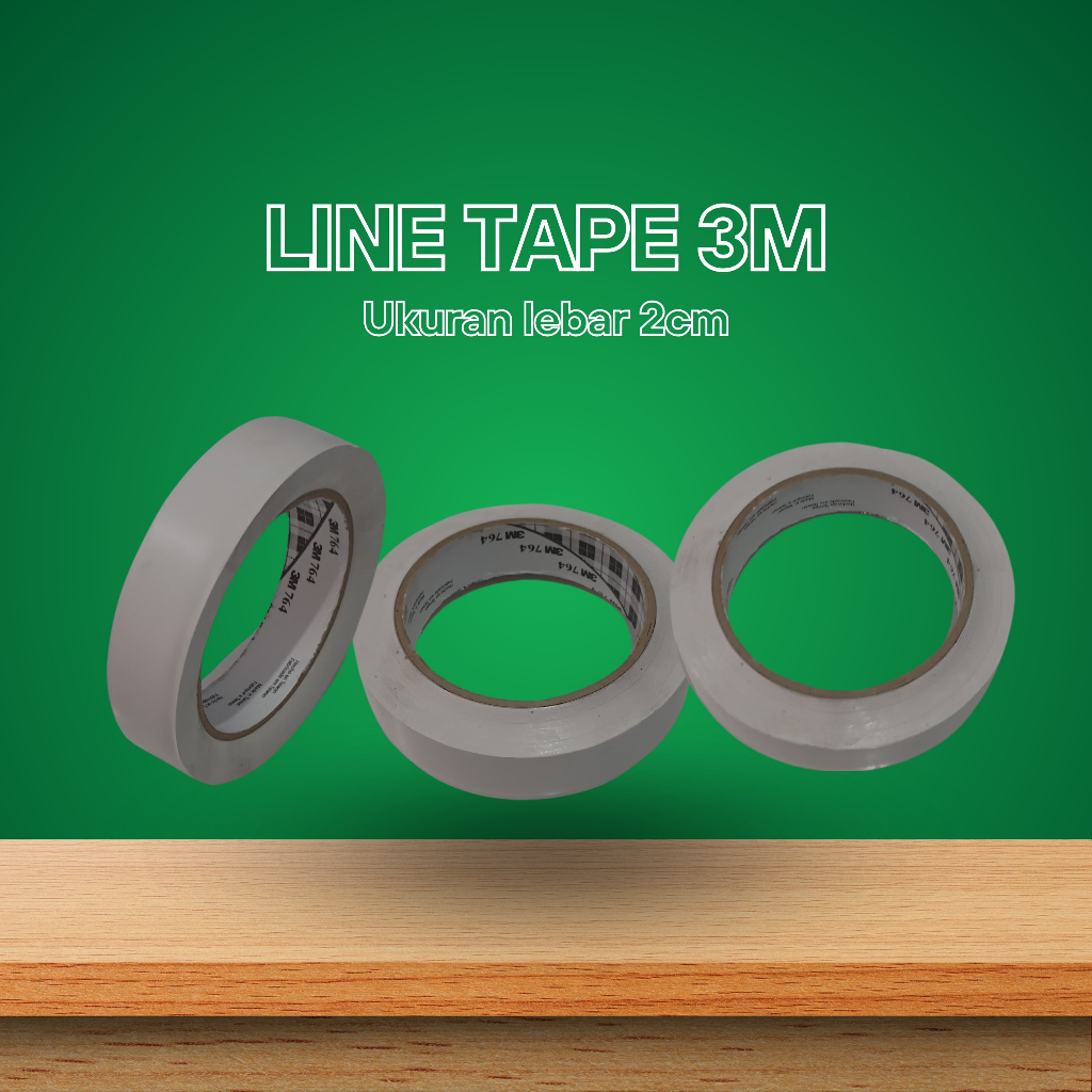 

LINE TAPE 3M, bahan lentur dengan lebar 2cm