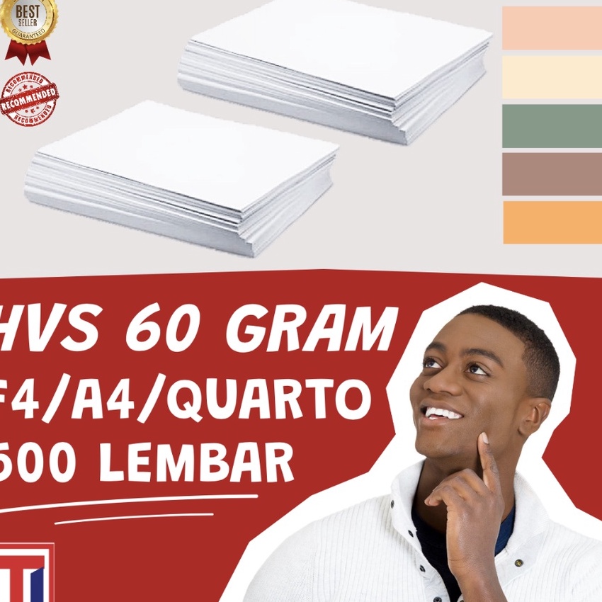 

berkualitas KES HVS 6 GRAM Folio F4A4QuartoKuarto Merek RAP isi Lembar