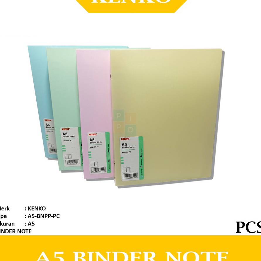 

HJ6 Binder Note Kenko A5 Warna Pastel PCS