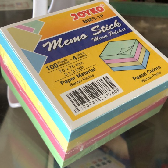 

FG2 Memo stick MMS1P Stik Note Sticky Notes Pelekat Stiker warna pastel MMS1P MMS 1P Joyko