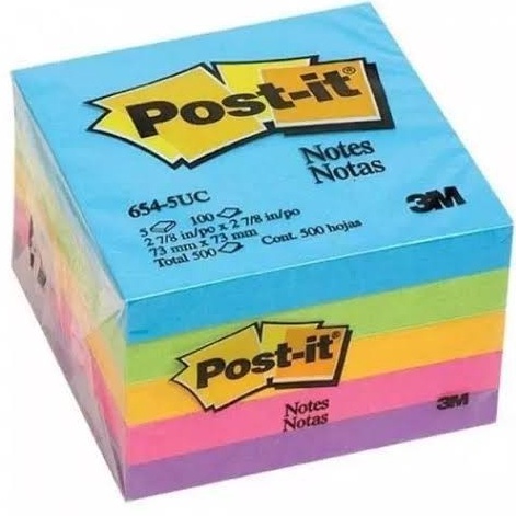 

Hot Postit notes 3 M sticky 3in x 3in Kes notes 654 1 pack