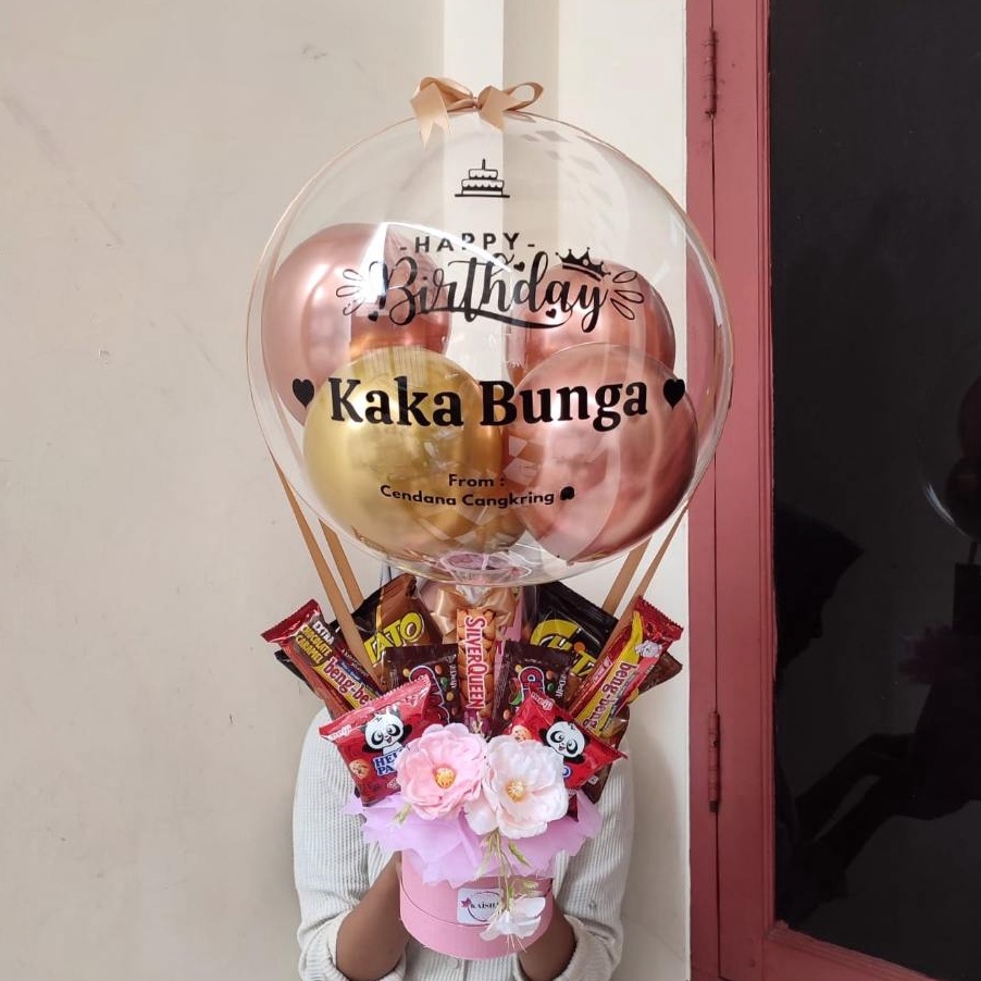 TERMURAH Balon bucket balon buket balon snack bloom box bouquet balon