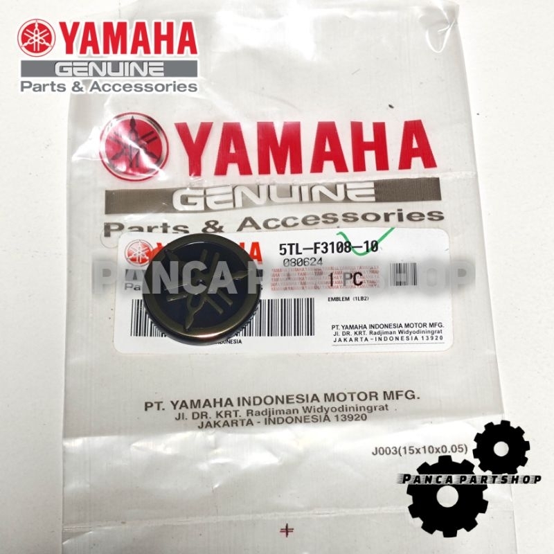 EMBLEM TAMENG DEPAN GOLD MIO SPORTY SMILE ORI YGP LOGO GARPUTALA EMAS ORIGINAL YAMAHA ASLI GENIUNE S