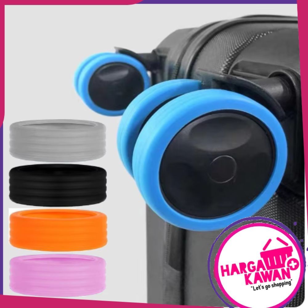 Roda Karet Silikon Koper Isi 4 pcs Roda Karet silikon Universal elastis bisa disesuaikan pada roda manapun seperti koper, roda kursi dan lain lain