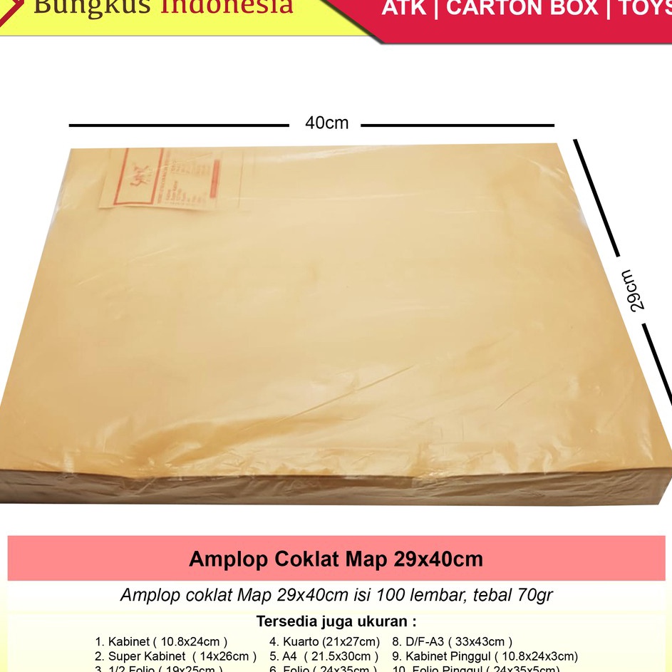

KF7 Amplop Coklat Map 29x4cm