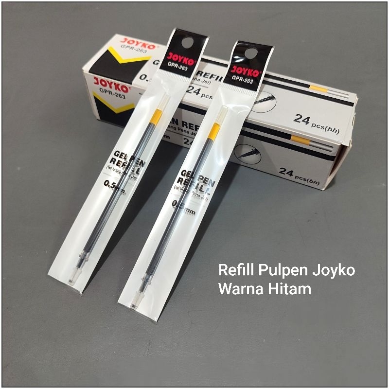 

1 Pak Isi Ulang Pulpen Gel Joyko Isi 24 Pcs HITAM