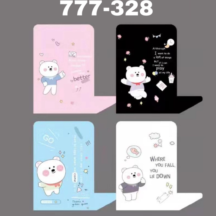 

FG2 MJ Book End seri 777 1 set2 pcs Pembatas Buku Besi Pembatas Buku