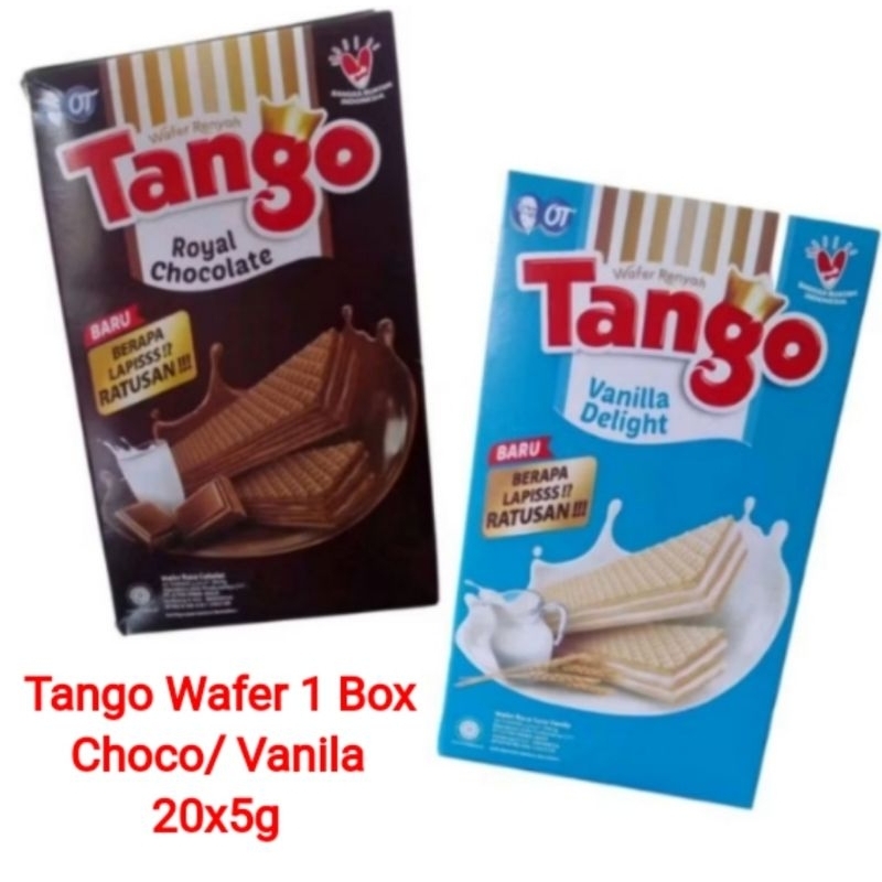 

Tango Wafer Renyah Coklat/ Vanila 1box =20×5gr