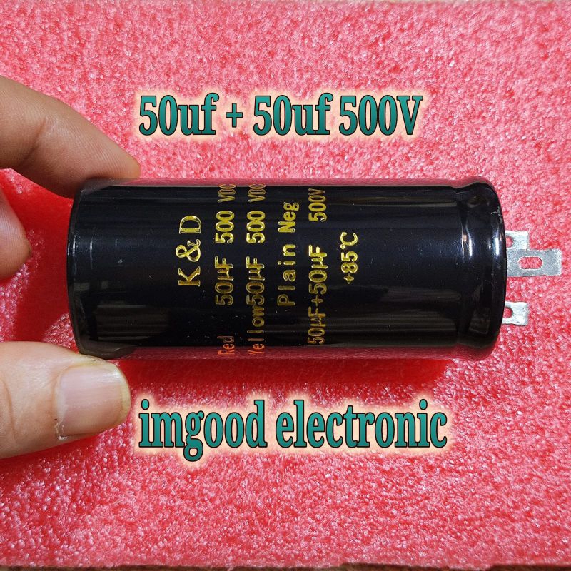 ELCO 50uf + 50uf 500V Elko Kapasitor