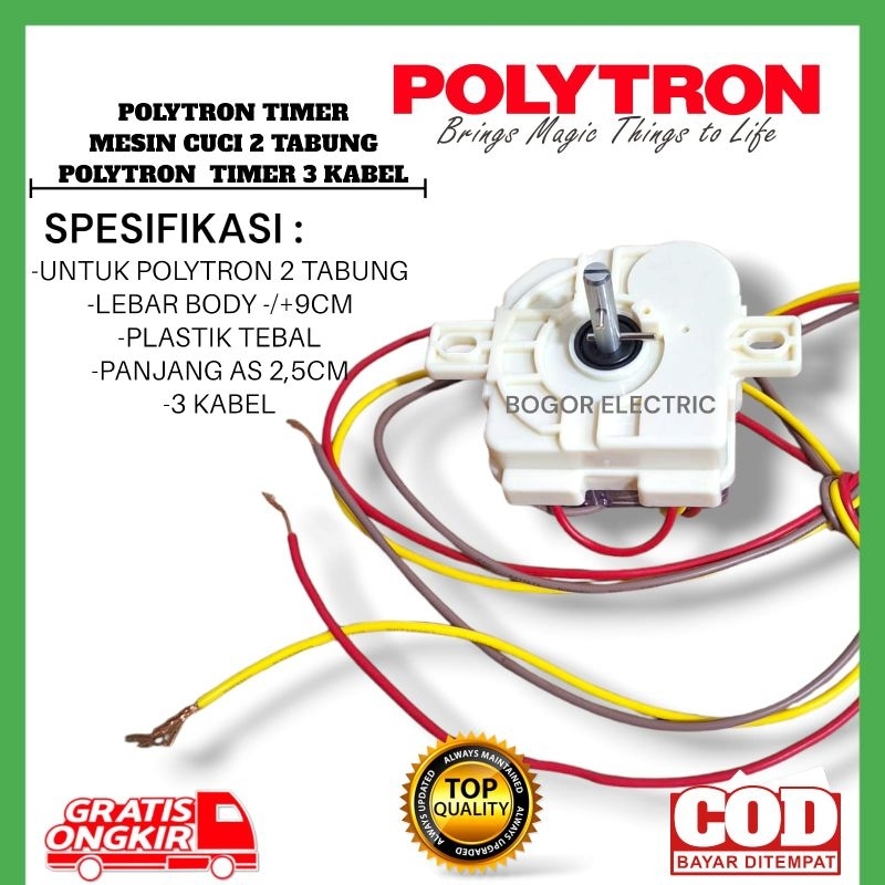 TIMER MESIN CUCI POLYTRON PENCUCI WASH KABEL 3