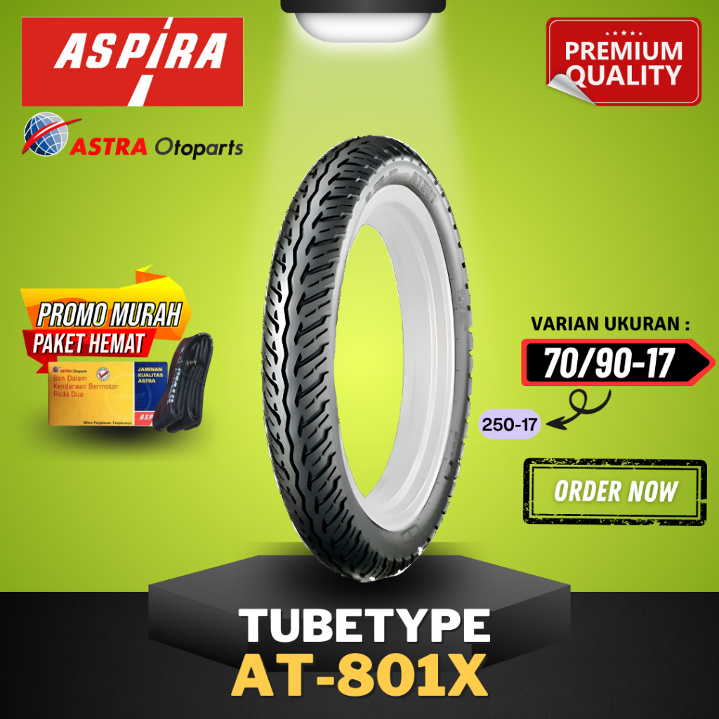 [READY COD] BAN ASPIRA TUBETYPE (NON TUBELESS) AT-801X / AT801 X / BAN LUAR ASPIRA RING 17 250-17 ( 