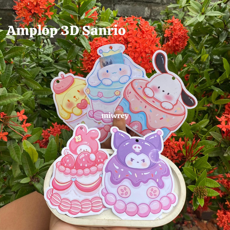 

10pcs Amplop 3D Sanrio gantungan kunci terbaru 2025