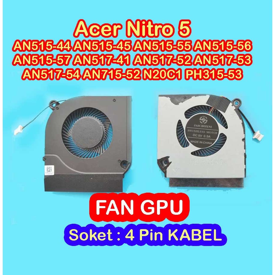 Fan GPU ACER Nitro 5 AN515-44 AN515-45 AN515-55 AN515-56 -57