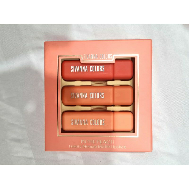 Sivanna Colors Lipstick 3 pcs/ Sivanna Colors Peach Lipstick/ Lipstick Sivanna