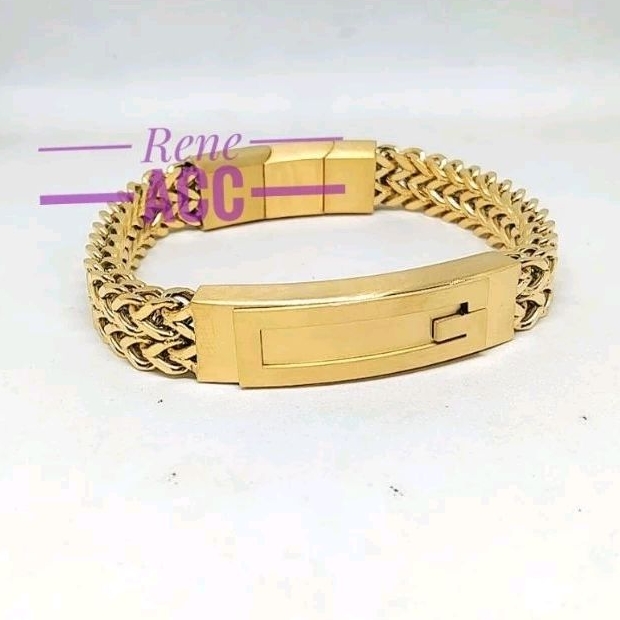 Gelang Rolex Titanium aksesoriess pria anti karat