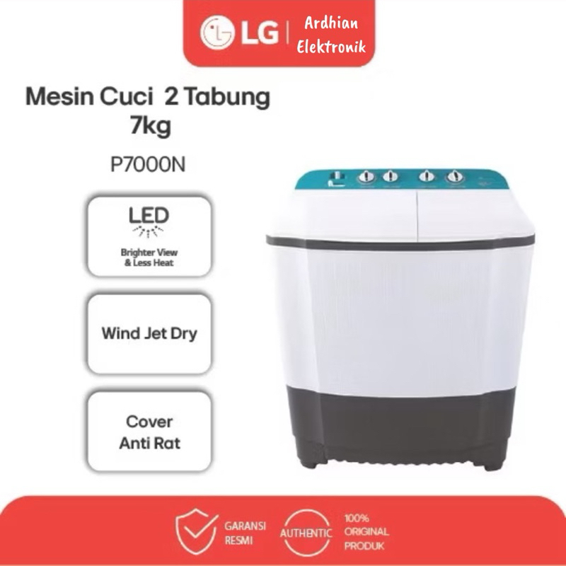 MESIN CUCI LG P7000N 2 Tabung 7 Kg