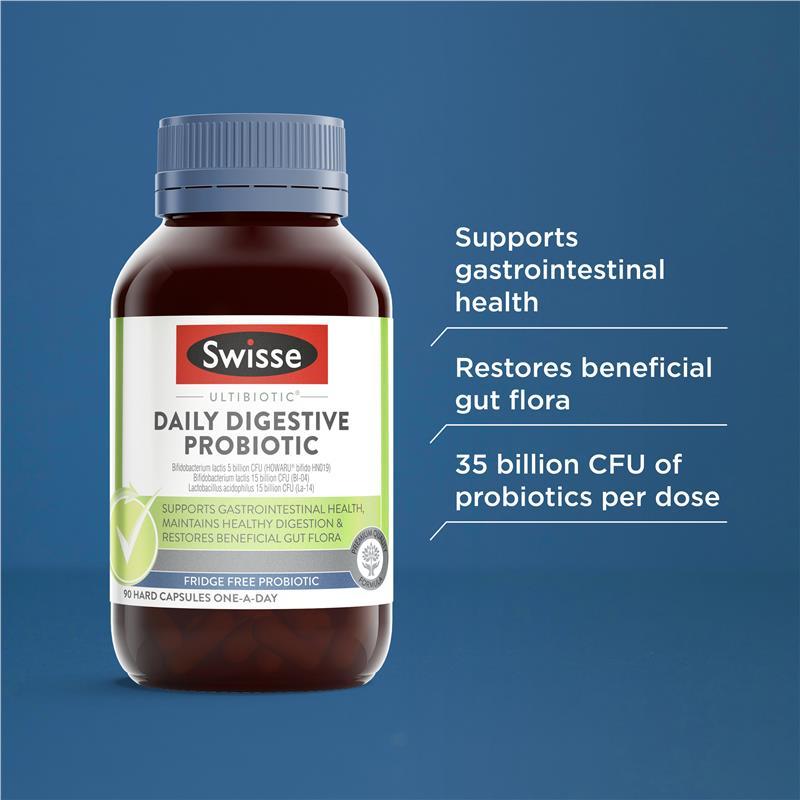 Swisse Ultibiotic Daily Digestive Probiotic 90 Capsules